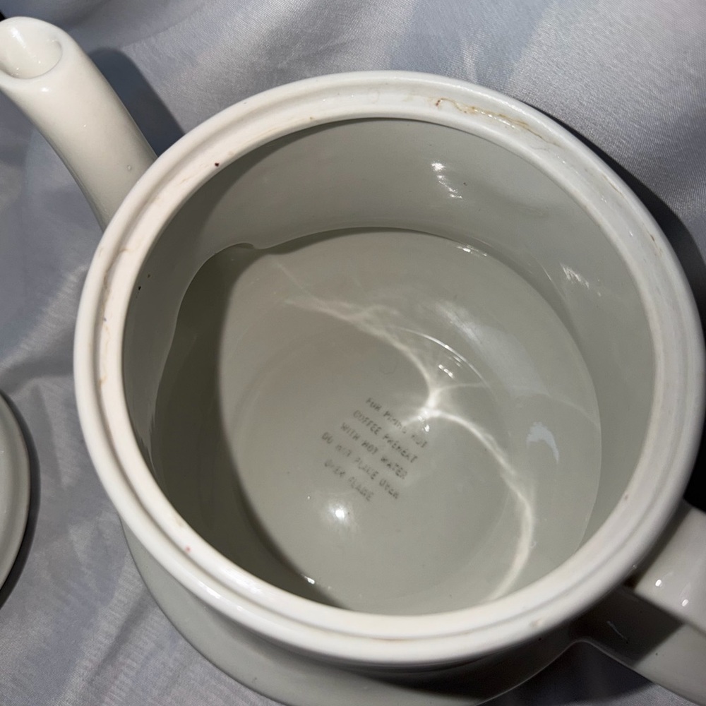 Vintage Drip-O-lator Ceramic Coffee/Teapot - Enterprise Aluminum Co. - Floral - Picture 7 of 12